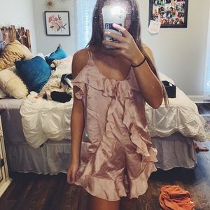 perfect pink silk romper